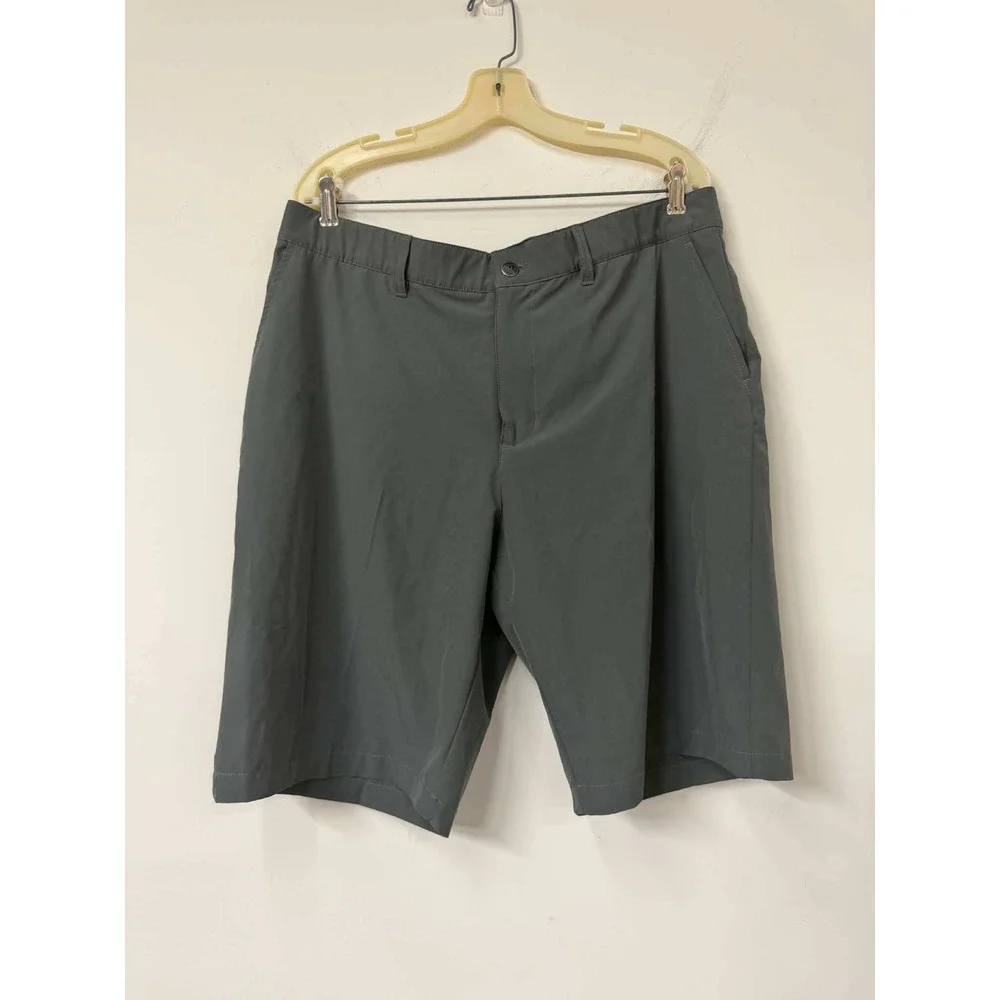 Adidas Golf Shorts Mens 38 Gray Flat Front Performance Stretch Activewear